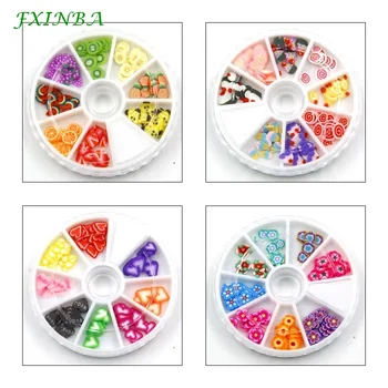 

FXINBA New Mini Fimo Fruit Slices For Slime Supplies/Nails Art Tips Clay Slice Sprinkles Cake Fruit Slices Slimes Toys Lizun DIY
