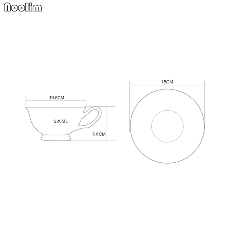 NOOLIM роскошный костяной фарфор кофейная чашка и блюдце набор ложек керамический 200 мл продвинутый пион фарфоровый чайный поднос