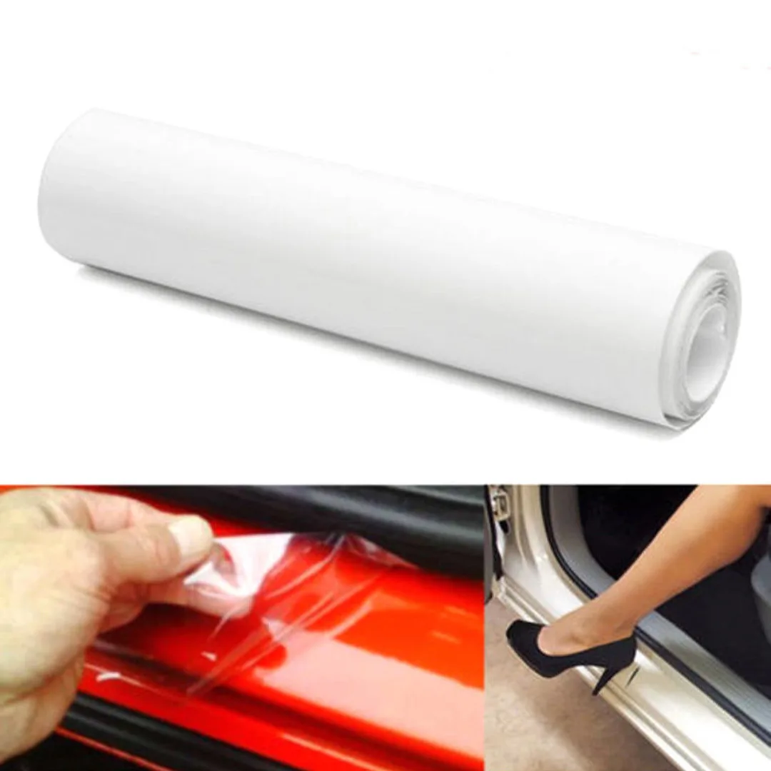 New Arrival 1pc 15*150cm DIY Clear Vinyl Car Door Sill Edge Sticker Anti-Scratch Paint Protect Film
