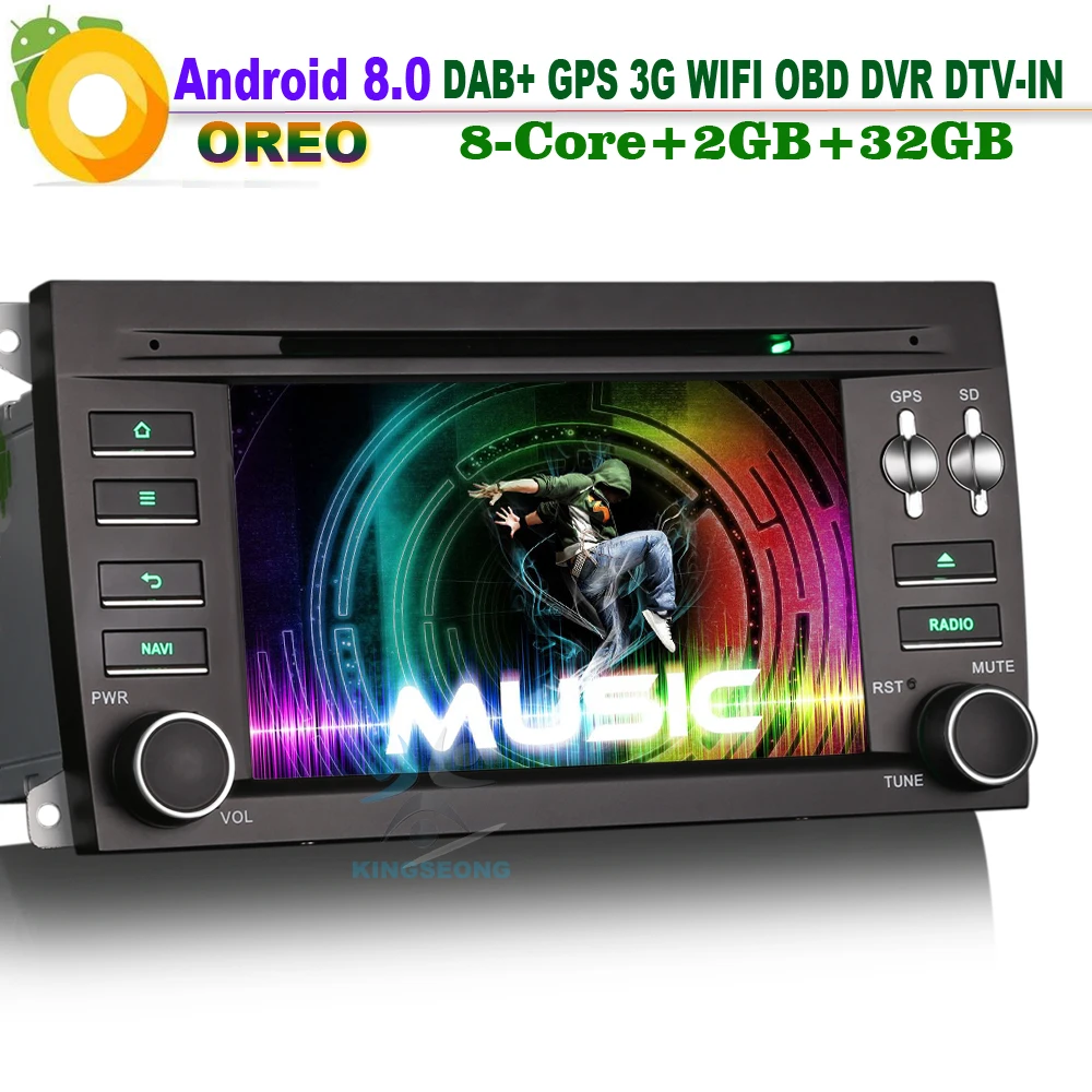 Android 8.0 DAB+ Sat Nav Autoradio DVD OBD WiFi 3G Radio RDS Car GPS