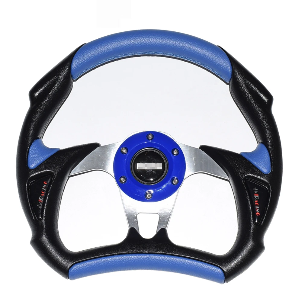 320mm 13inch PU leather Automobile Sport Racing Car Steering Wheel Steering-Wheel Auto Styling Black Red Silver Blue