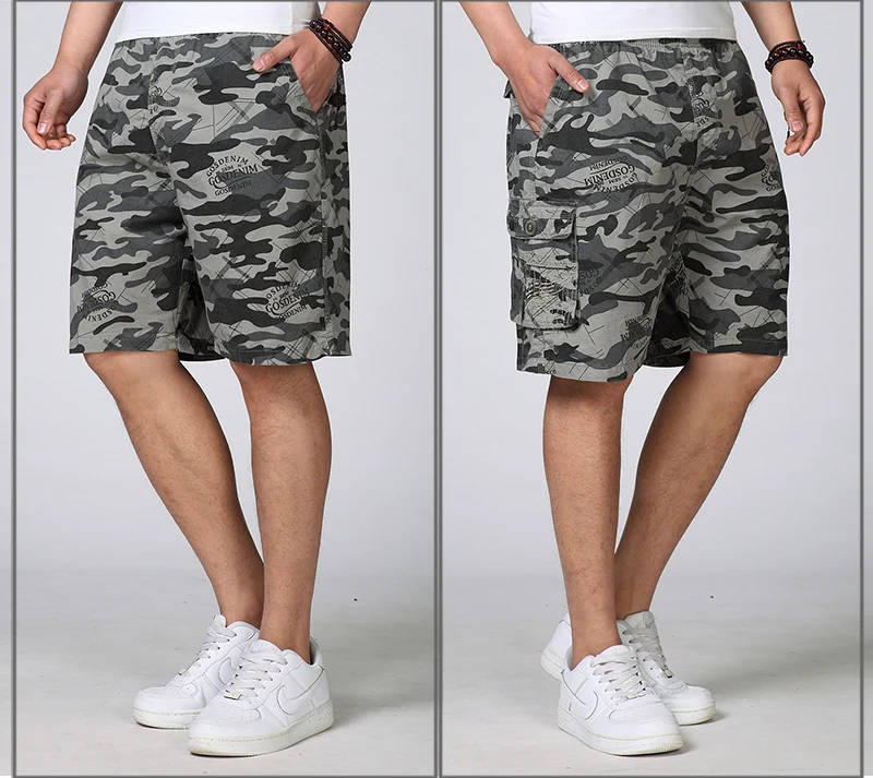 Summer Man Casual Shorts Camouflage Colour Boardshorts Men Adjustable Elastic Band Waist Short Male Leisure Bottoms 3XL 4XL (10)
