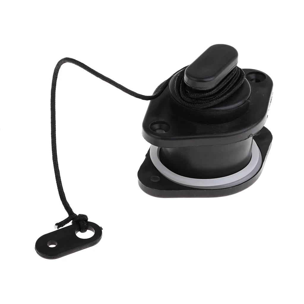 Durable PVC Scupper Drain Valve Cap Plug Boat Yacht Accessories 36mm for Marien Kayak Inflatable Dinghy Fishing Boat Black/Gray