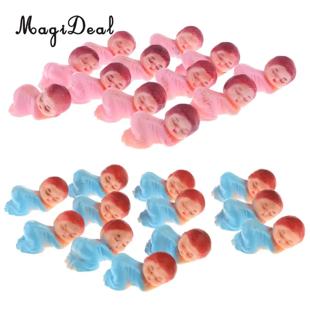 

MagiDeal 24pcs Mini Sleeping Baby Figures Doll Boy Girl Baby Shower Favor Party Bag Filler Table Home Decorations -Plastic