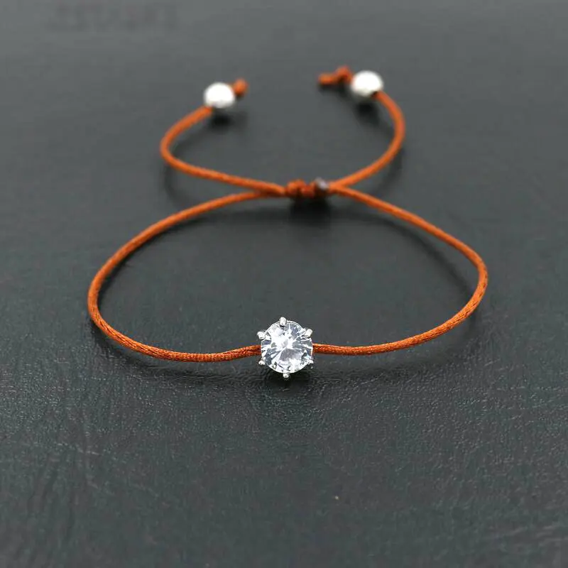 BPPCCR 11 Colors Women Silver Color Rhinestones Crystals Zircon Lucky Braided Bracelet Red Rope Thread String Bracelets Pulsears 3