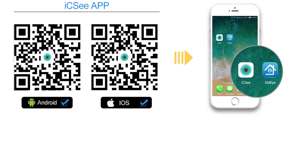 Techage sem fio wifi câmera ip 2mp