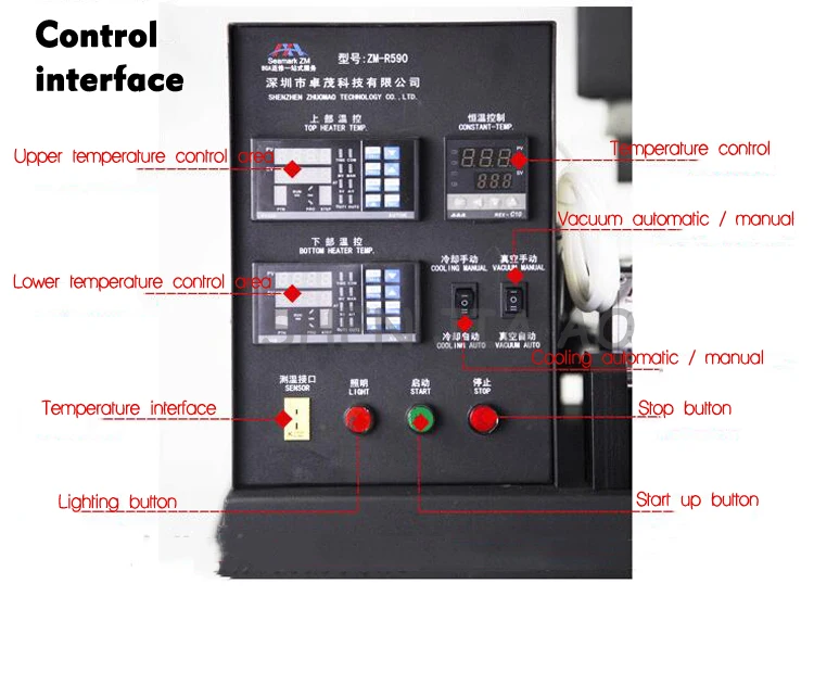 Настольных BGA ремонт ZM-R590 цифровой дисплей Высокая точность управления прибором BGA ремонт таблице 220 В 4800 Вт 1 шт