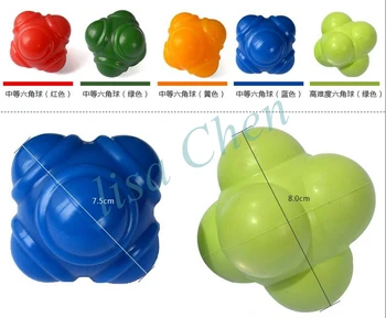 

7.5/8cm Elastic rubber Reaction ball Agility Coordination Reflex Exercise Training Ball Fitness basketball tennis response speed