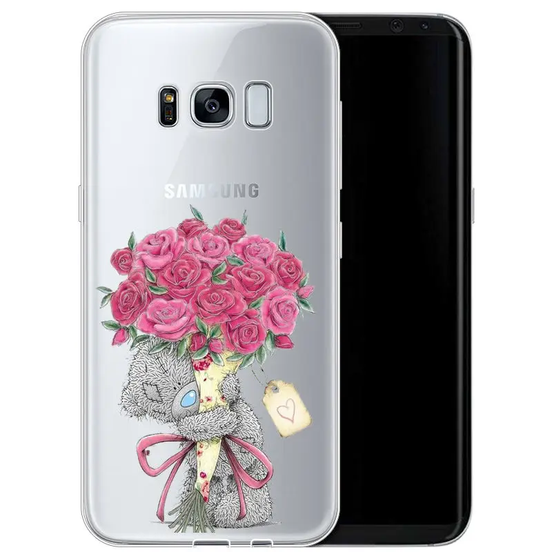 Плюшевый Тедди Me To You Bear Мягкий чехол из ТПУ для Coque samsung Galaxy A5 S7EDGE S9 S8PIUS 2018A8 A6 A8PIUS NOTE8 NOTE9