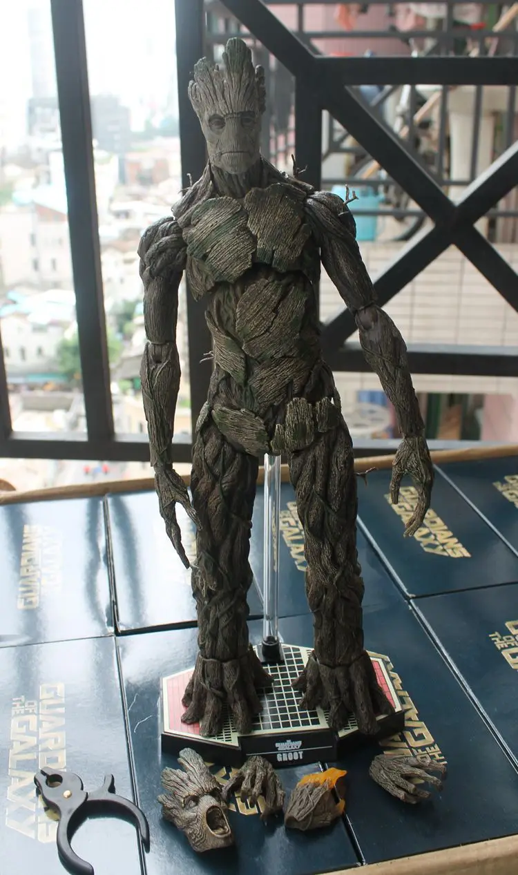 Guardiões da Galáxia Figura de Ação Brinquedos Quentes Marvel Homem Árvore Vingadores 40cm Grande Tamanho Bjd 4 Brinquedos quentes marvel guardiões da galáxia homem