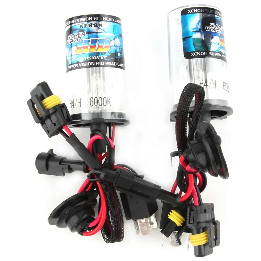

Universal Xenon HID bulbs headlight 35W Car Headlight H4 SUPER WHITE BULBS 6000K