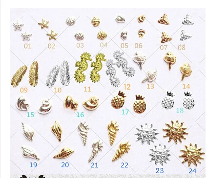 Estrela do Mar Cavalo do Mar Arte do Unha Tamanho Ouro Prata Mar Projetos Lotes 5000 Pçs Concha Pregos Encantos 2020 Chegada Nova 2 – 3 4 5mm