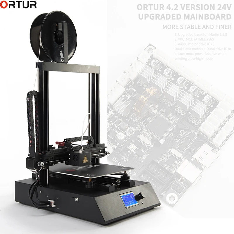 buy Ortur 3D Printer Upgraded High Quality Extruder Plus Size LCD12864 Screen Desktop Fast Install Cheap 3d Printer Kit impresora 3d