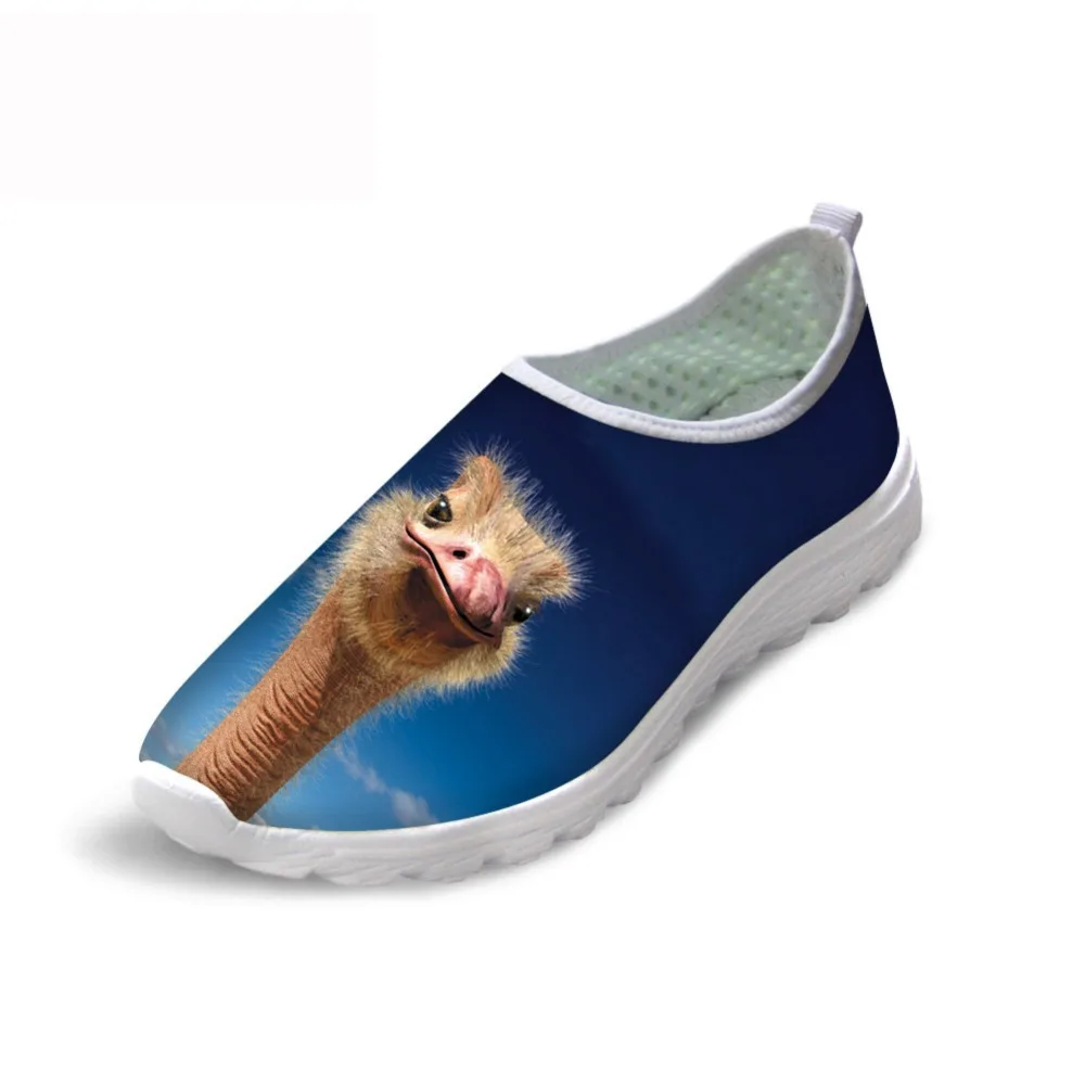 

ThiKin Summer Shoes Casual Women Sneakers Cute Birds 3d Pattern Comfortable Slip On Ladies Loafers For Outdoor Walking