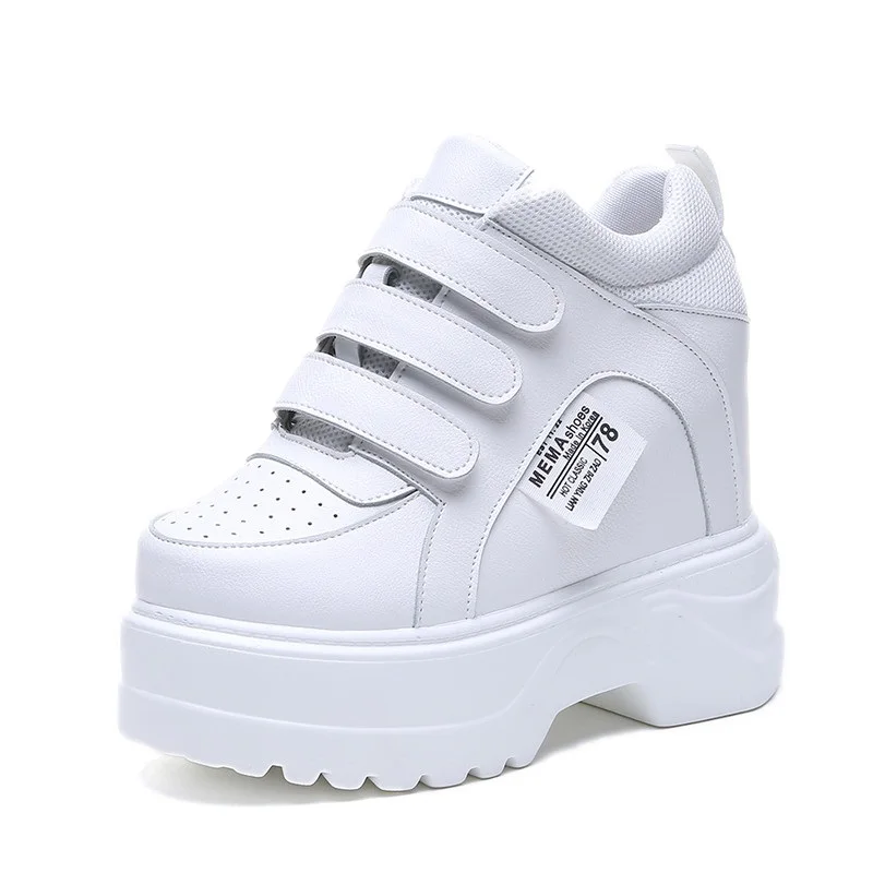 2019-New-Women-Platform-High-Heels-PU-Leather-Breathable-Wedge-Casual-Shoes-12-CM-Spring-Thick