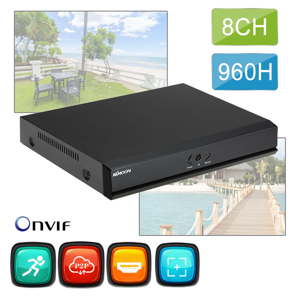 KKmoon 16CH 1080P Гибридный NVR AHD TVI CVI DVR 5-в-1 цифровой видео Регистраторы P2P облачная сеть Onvif цифрового видео Регистраторы