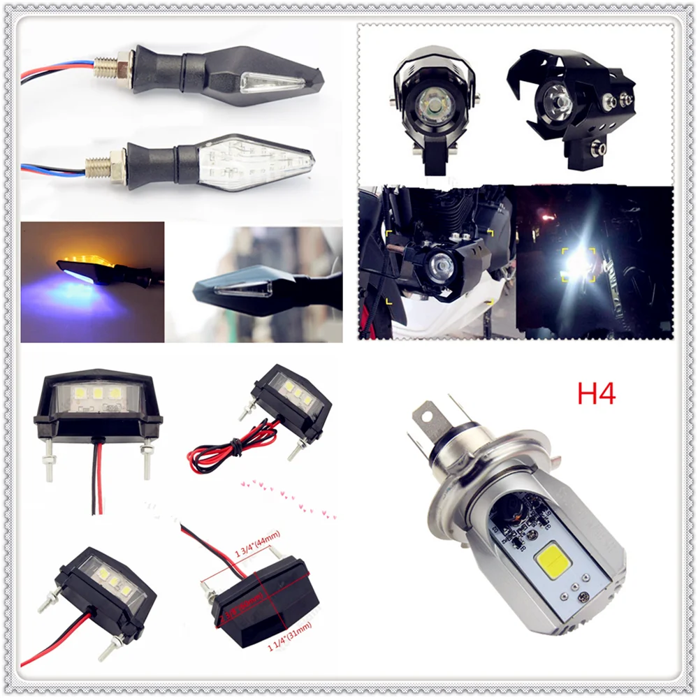 

Motorcycle Headlight LED Fog Lamp Turn Signal Plate Light Bulb H4 For HONDA CB190R VT1100 GROM MSX125 Honda XADV 750 X-11