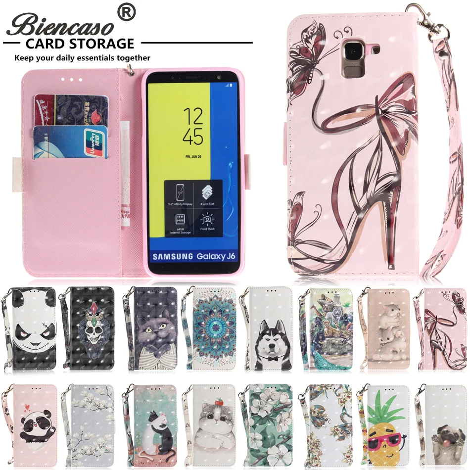 

Leather Phone Case For Samsung Galaxy J3 2016 J4 Plus J6 Prime J8 J5 J7 Pro 2017 S8 A8 A6 A7 A9 2018 Wallet Stand Cover Capa B42