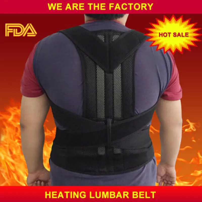 SCOLIOSIS POSTURE CORRECTOR LUMBAR SUPPORT BELT ROUND SHOULDER BACK