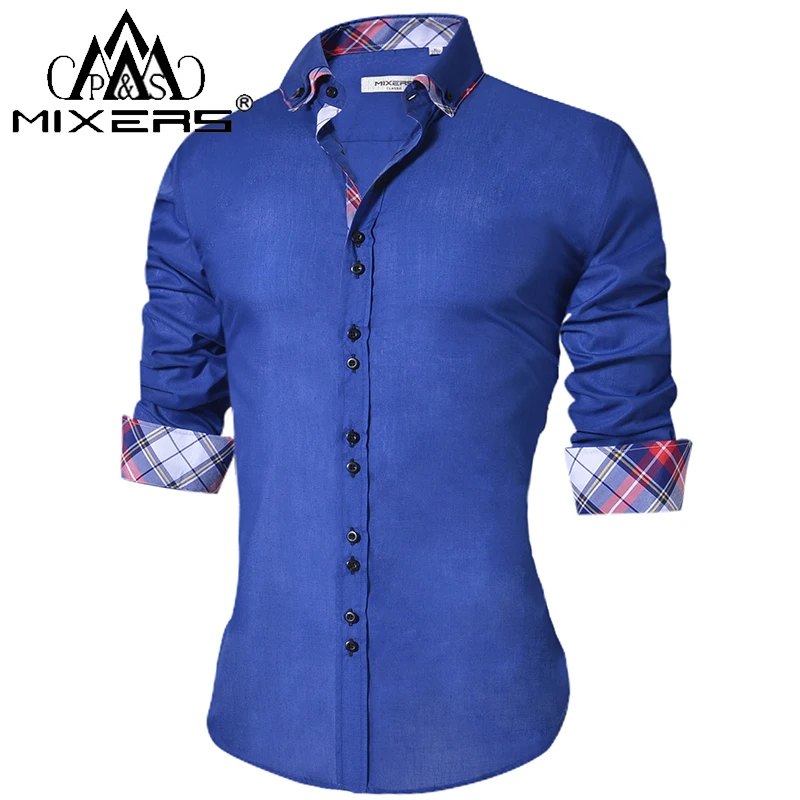  Brand 2018 Casual Shirt Men Long Sleeve Slim Fit Men's Casual Button-Down Shirt Formal Dress Shirts Men Clothes 2018 Camisa 