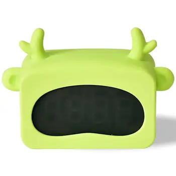 

Mini Led Digital Alarm Clock Led Display Voice Control Cute Animal Alarm Clock Desk Decor Adjustable Luminance Usb And Battery