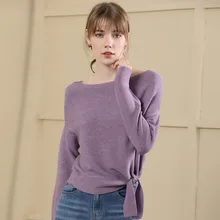 2018 New arrival knitting long sleeve pullover sweater women for Autumn And Winter wool blend knitting sweater woman 18070