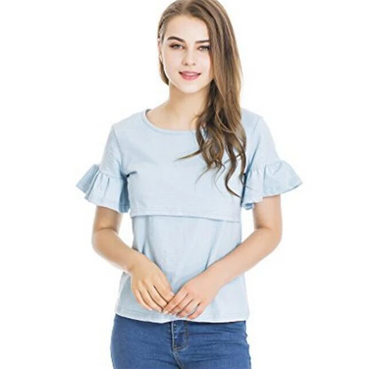 2018 Summer Maternity clothes Nursing top nursing Breastfeeding Tops pregnancy clothes for pregnant women Maternity Tops T-shirt (3)