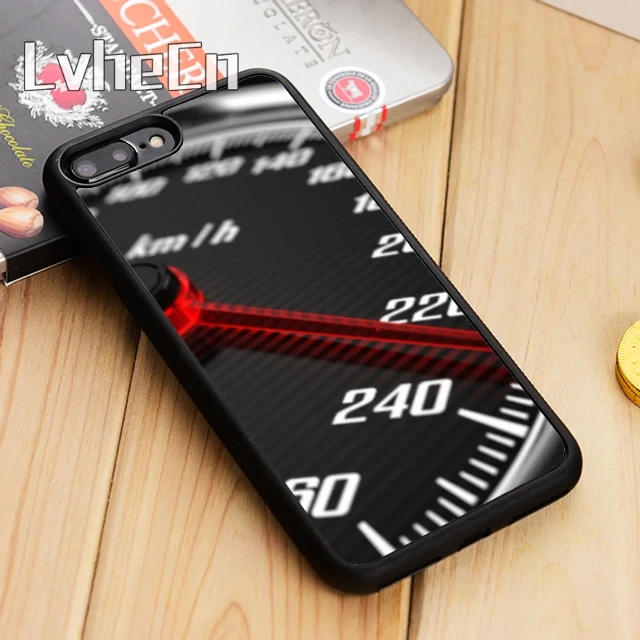 LvheCn High Performance Car Speedometer Phone Case Cover For iPhone 11 12 Pro X XR XS MAX 5 6S 7 8 Plus samsung s7 s8 s9 s10 | Мобильные
