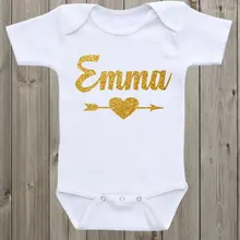 Персонализированное название, блестящее боди для малыша, комбинезон, домашняя рубашка для малышей, сувениры для вечеринки ко дню рождения