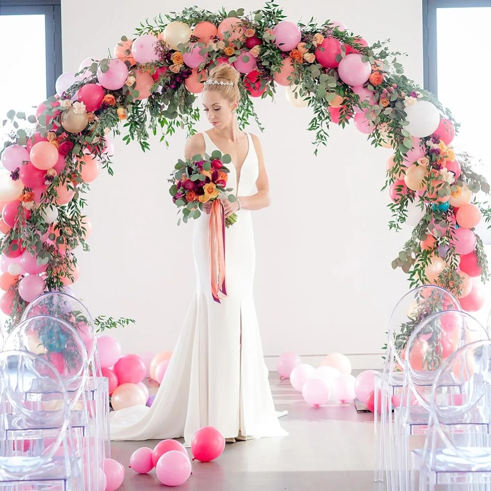  OurWarm Balloon Arch Balloon Column Stand Frame Base Pole Adjustable Size Balloon Table Backdrop Bi