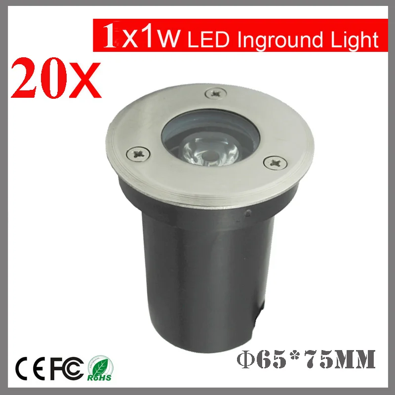 

CHO Lighting 20pcs/lot Mini led deck light 1W led underground lamp outdoor garden path lighting 65mm led 110v 120v 220v 230v