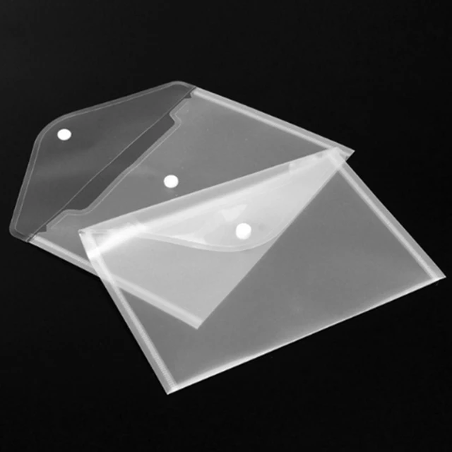 12Pcs/Set Best Transparent Plastic A5 Folders File Bag Document Hold