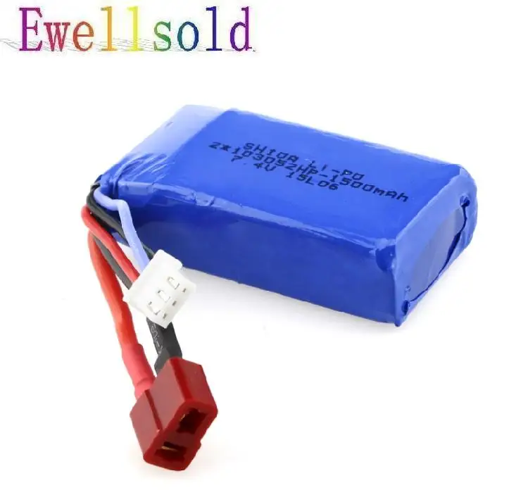 Ewellselling wltoys A959-B A969-B A979-B K929-B 2 4G литиевая батарея 7 4 В 1500 мАч | Игрушки и хобби