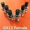 1pc Female GX12 2/3/4/5/6/7 Pin 12mm Wire Panel Connector Aviation Connector Plug Circular Socket Plug L122-127 Free shipping ► Photo 1/2