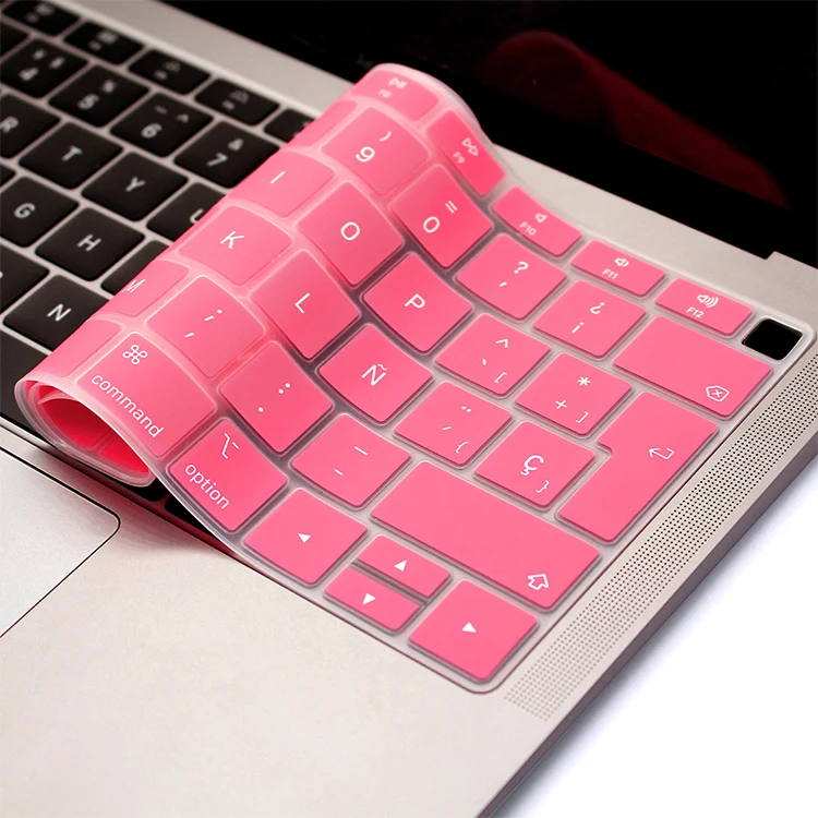 

Spanish EU Teclado Keyboard Protector Cover Protective Skin For New Apple MacBook Air 13 13.3 Inch A1932 2019 2018 Touch ID