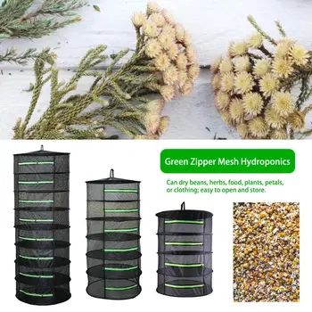 

Multifunctional Drying Rack NET Dryer 4/6/8 Layer 0.6M Zipper Mesh Hydroponics For Food Clothing And Petals Quickly Dry Tool