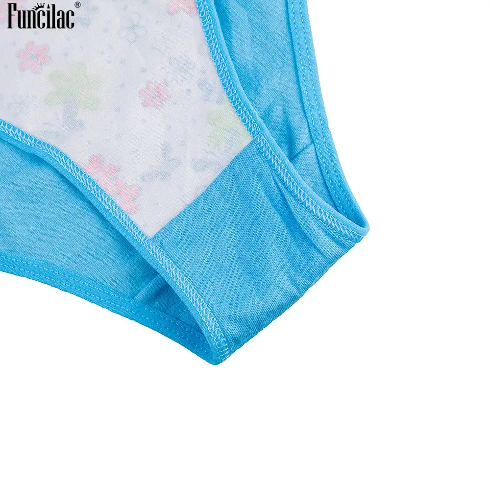 FUNCILAC Underwear Women G String Sexy Seamless Underpant Floral Print Grils Low Waist Patchwork Bfifes Bikini Panties(1 Piece)