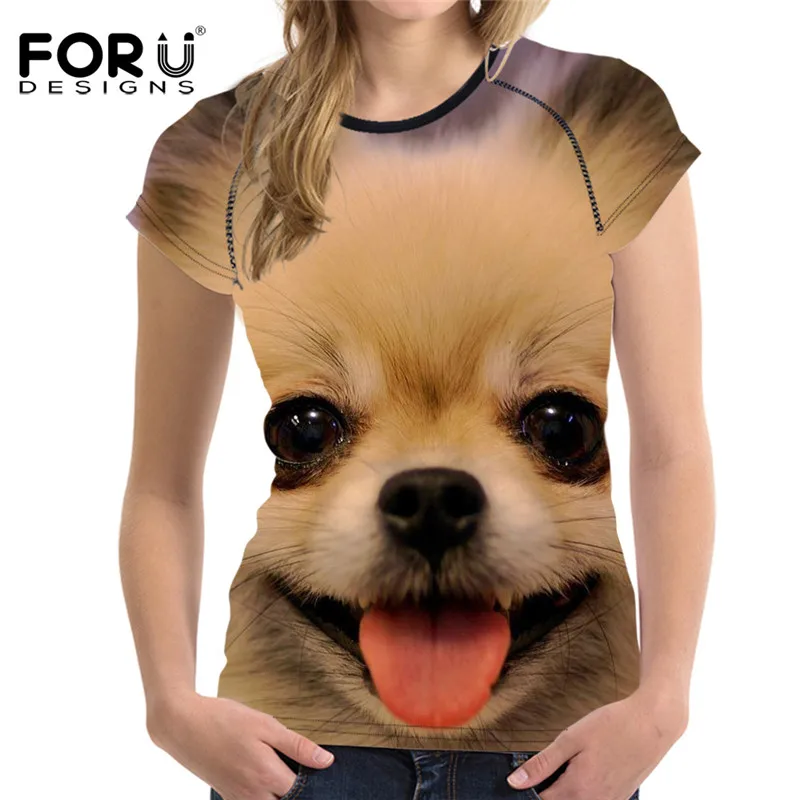 W276BV FORUDESIGNS/серый 3D мопс, собака, животные, женские топы, футболка Летняя Повседневная рубашка с короткими рукавами женская тонкая Бодибилдинг женская одежда - Цвет: W276BV