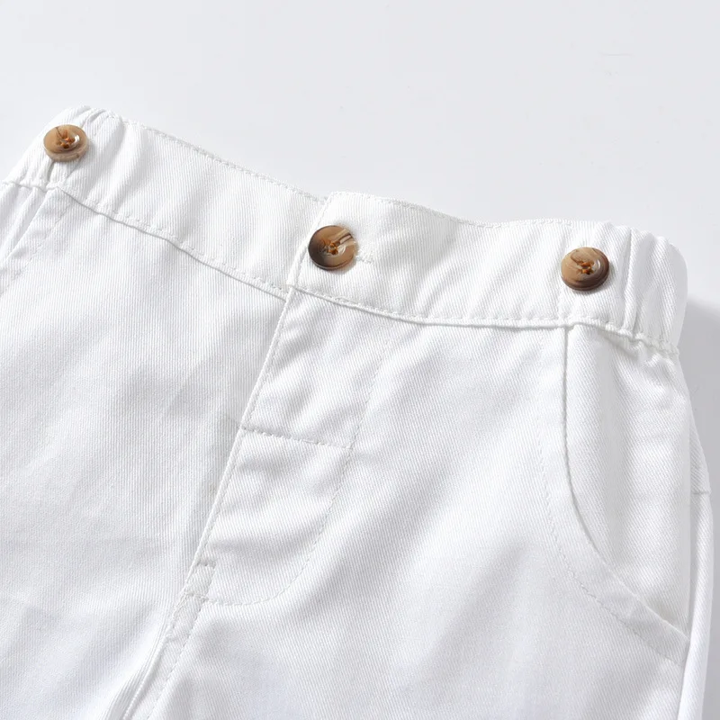 Детская одежда г. осенняя одежда для мальчиков рубашка+ белые штаны комплект из 4 предметов детская одежда костюм для мальчиков, комплект одежды для малышей
