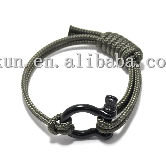 Online Fashion Men S Anchor Shackle Paracord Bracelet Nautical Fashion Men S Anchor Shackle Paracord Bracelet Nautical Unadjule U Buckle Rope
