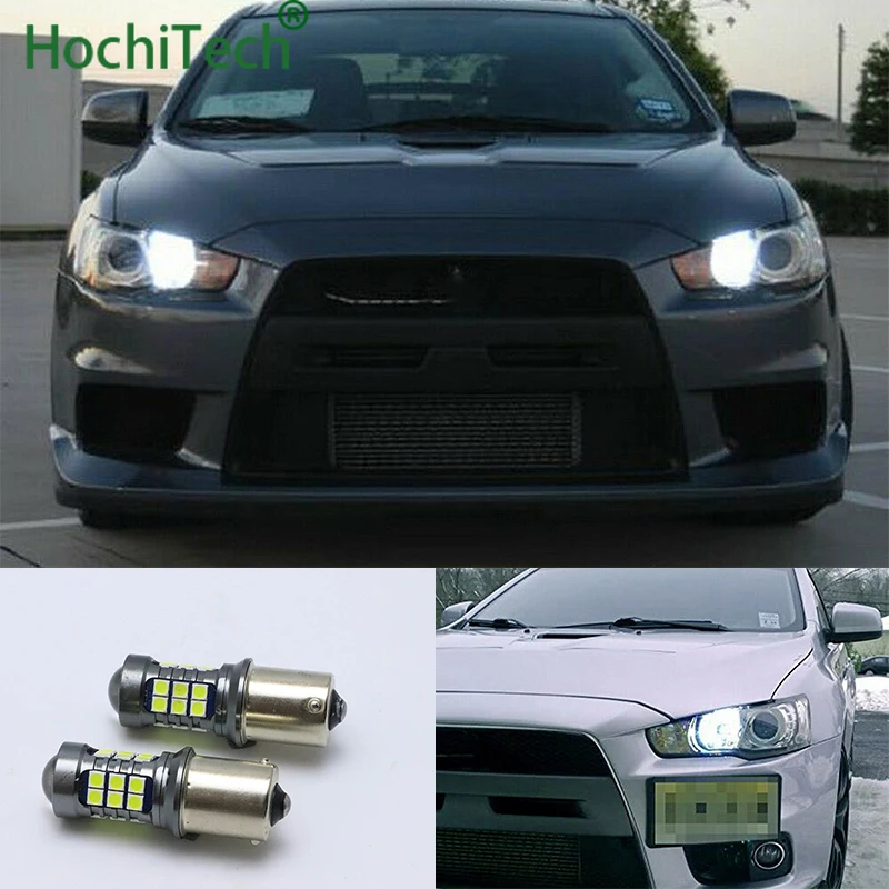 

Canbus Error Free White 1156 7506 S25 LED Bulbs for 2008-up Mitsubishi Lancer or Evolution X Daytime Running Lights car styling