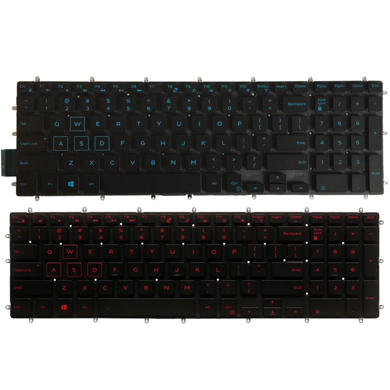Teclado Retroiluminado dos Eua para Dell g3 15 3579 3779 g5 15 5587 g7 15 7588 P75f Inglês Preto Novo