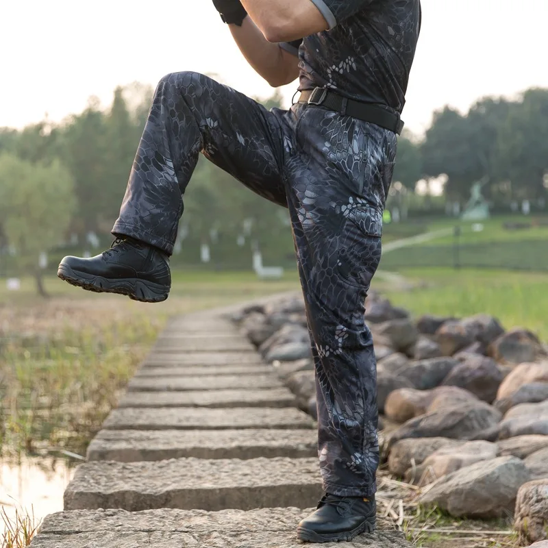 Men/'s Outdoor Shark Skin Soft Shell Pants Windproof Waterproof Fleece Trousers