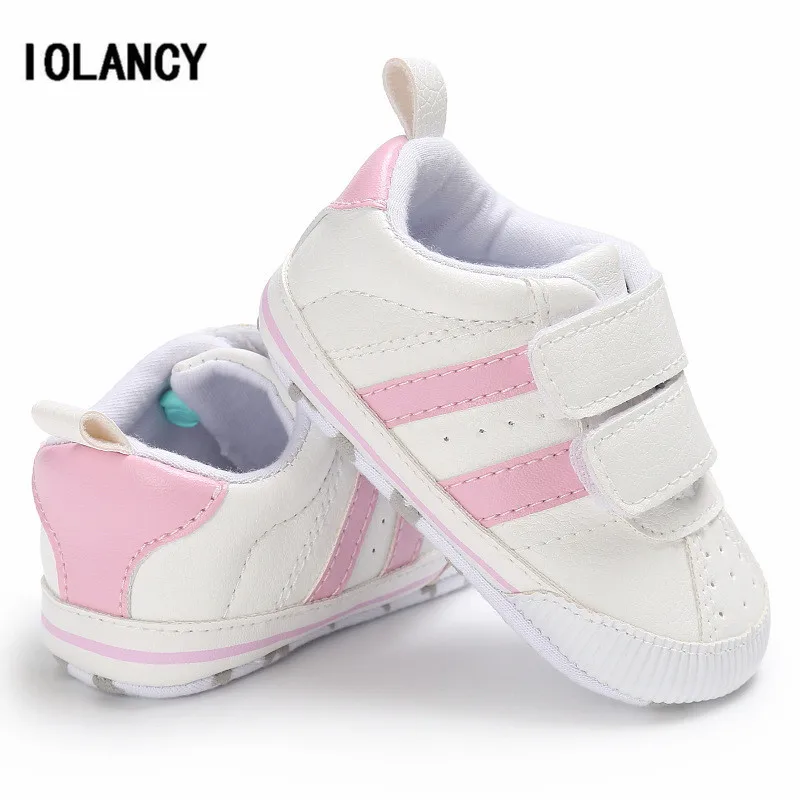 

Baby Infant Hook & Loop White Sports Shoes Toddler Soft Soled First Walkers Shoes for Babies Girls and Boys Footwear BS036