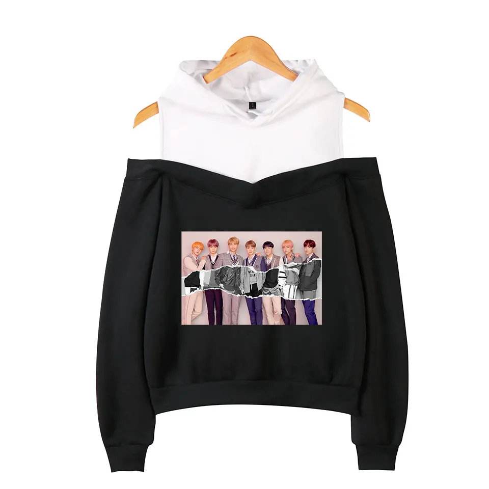 YOUNG FOREVER  BTS Liefde Jezelf Mouwen LOVE YOURSELF TO TEAR Hip Hop Casual  Vrouwen Schouder FAKE LOVE Hoodies Sweatershirt