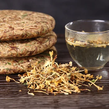 

200g China Yunnan Specialty Honeysuckle Flower Cake Flower Tea Green Food for Health Care Lose Weight