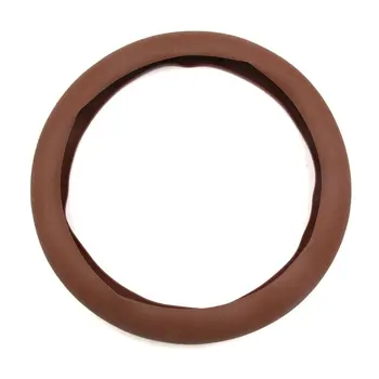 

32cm Outer Dia Car Rubber Antislip Comfortable Steering Wheel Cover Brown