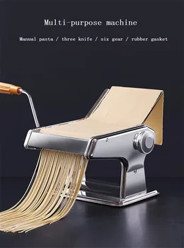 

Stainless steel noodle machine home manual three-knife dough pressing machine noodle machine