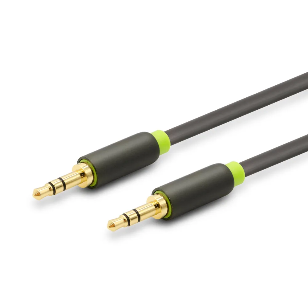 

Jack 3.5 mm Gold Plated Stereo Aux Cable Male to Male Audio Extension Cable Soft PVC Jacket 1m for Earphone Speaker