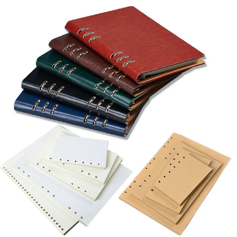 100sheets hardcover faux leather journal A4 B5 A5 woodfree kraft paper